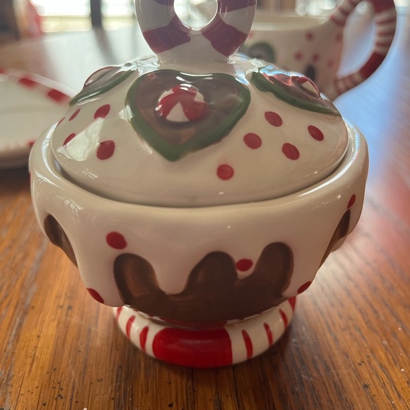 BLUE SKY 2020 CLAYWORK HEATHER GOLDMINC GINGERBREAD CHRISTMAS CREAM SUGAR TRAY - Picture 9 of 12